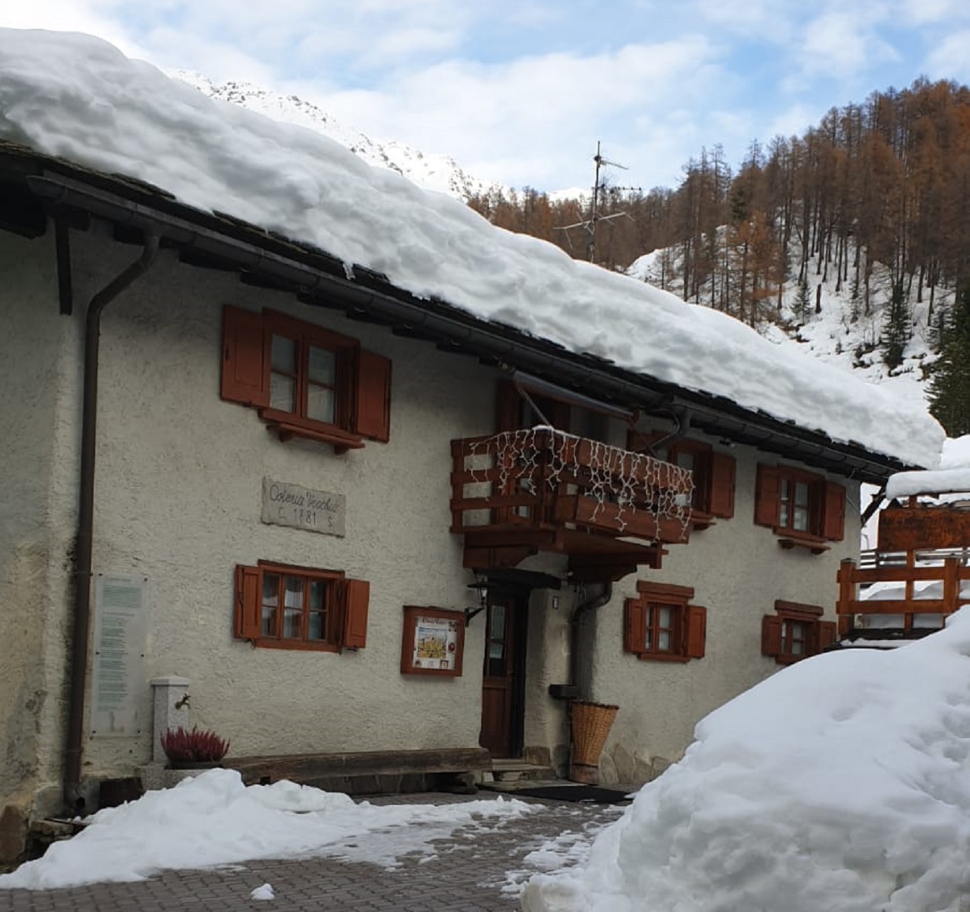 osteria vegia esterno neve
